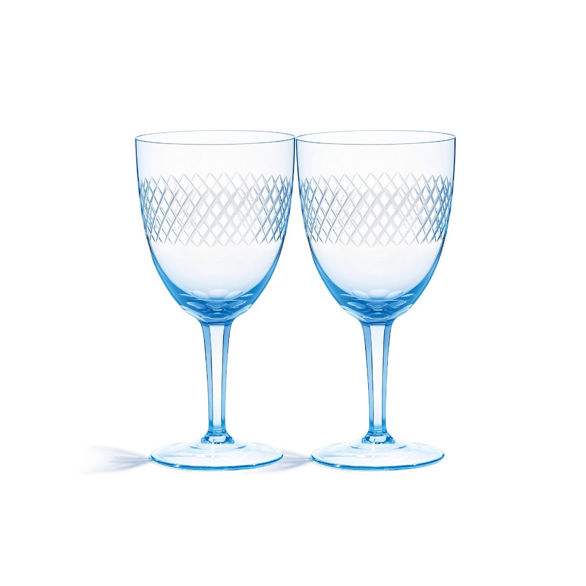 Crosshatch Red Wine Glasses Pair