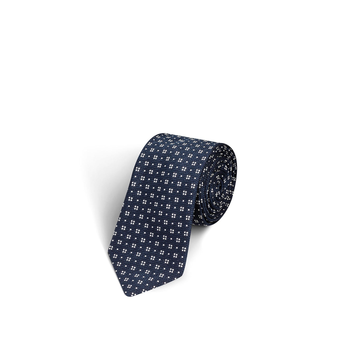 Close Flower and Dot Silk Tie