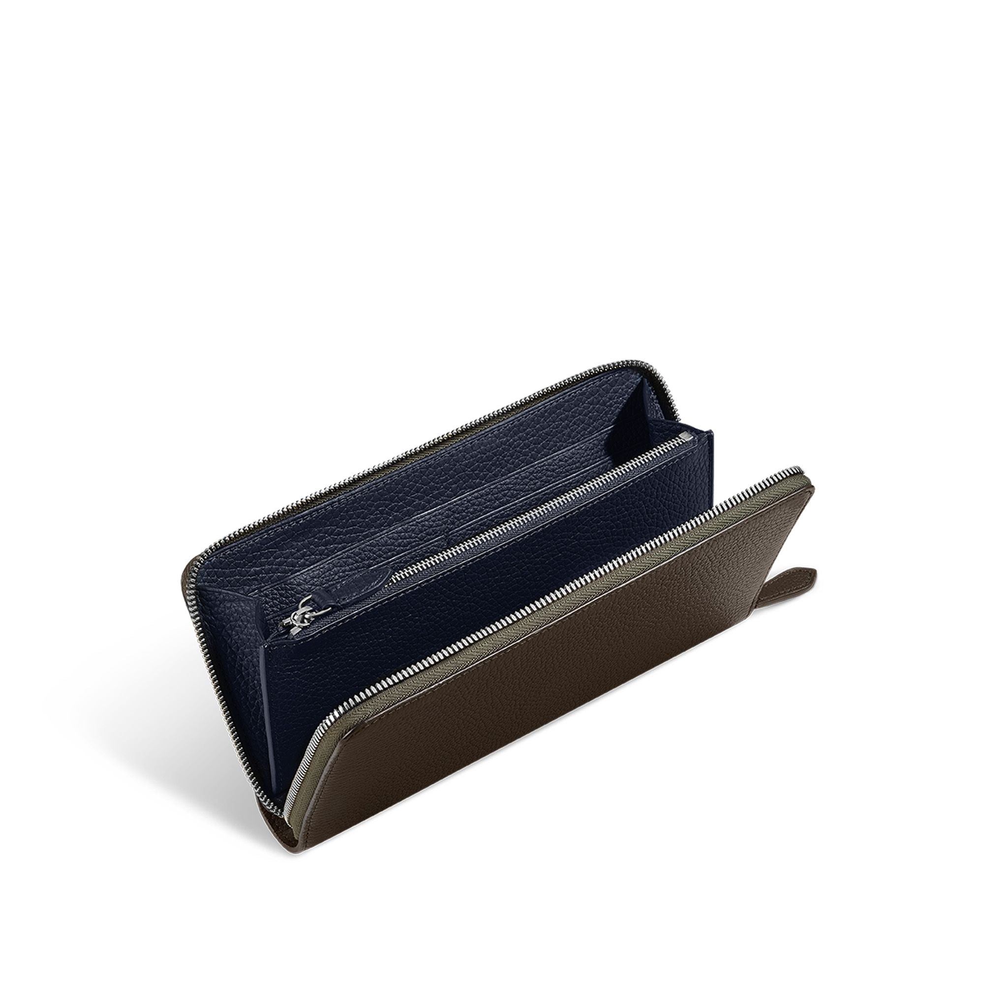 GMT Zip Travel Wallet in Soft Grain Leather Asprey London