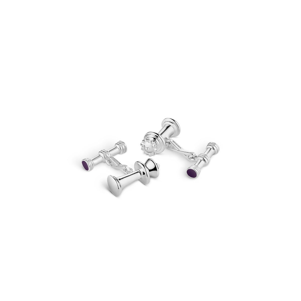 King & Queen Cufflinks in Sterling Silver