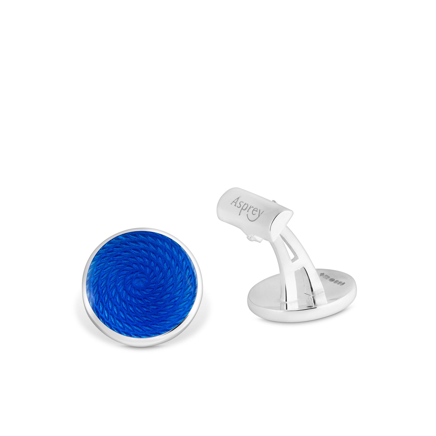 Rope Cufflinks in Sterling Silver & Enamel