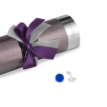 Christmas Cracker with Sterling Silver & Blue Enamelled Rope Cufflinks