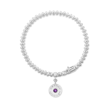 Christmas Cracker with Sterling Silver Asprey London Amethyst Button Bracelet