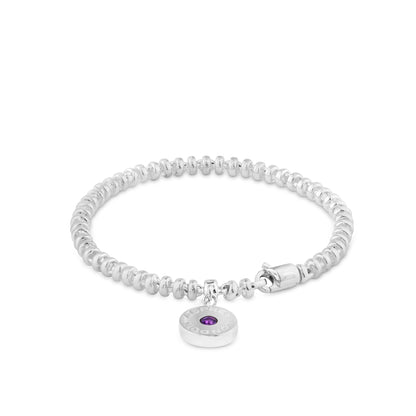 Christmas Cracker with Sterling Silver Asprey London Amethyst Button Bracelet