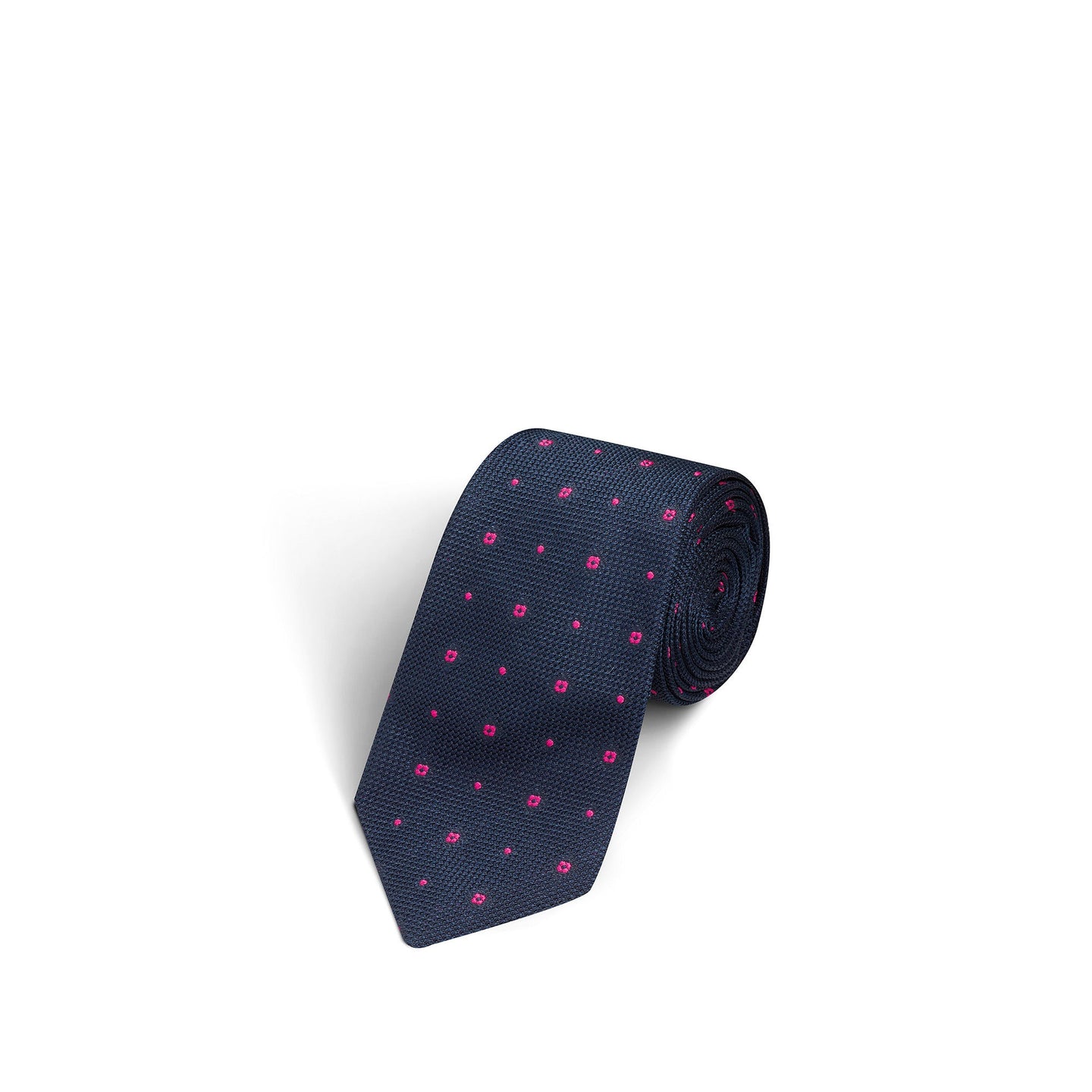 Flower and Dot Silk Tie