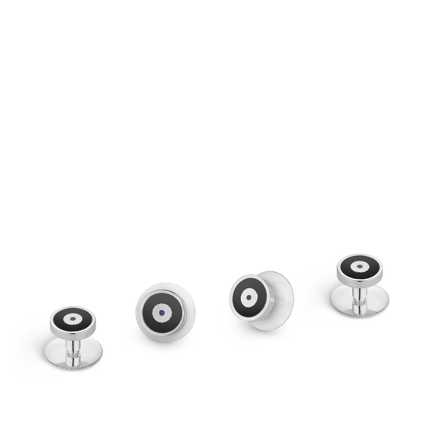 167 Dress Studs in Sterling Silver & Enamel