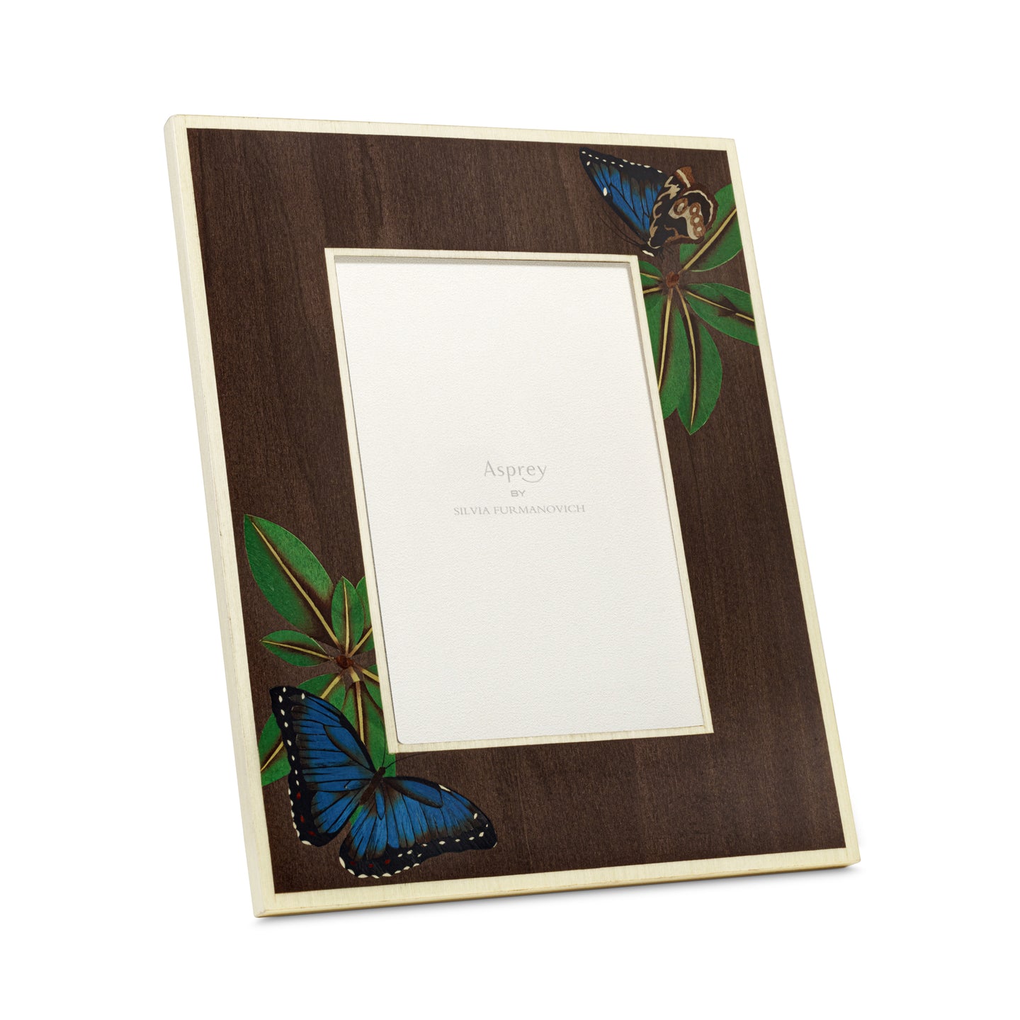 Butterfly Marquetry Wood Photo Frame