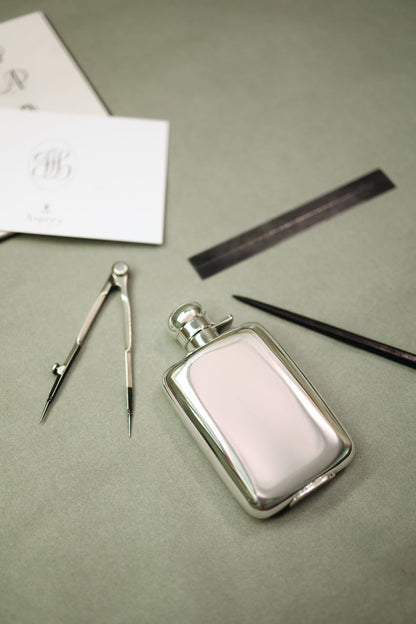 Classic Hip Flask in Sterling Silver