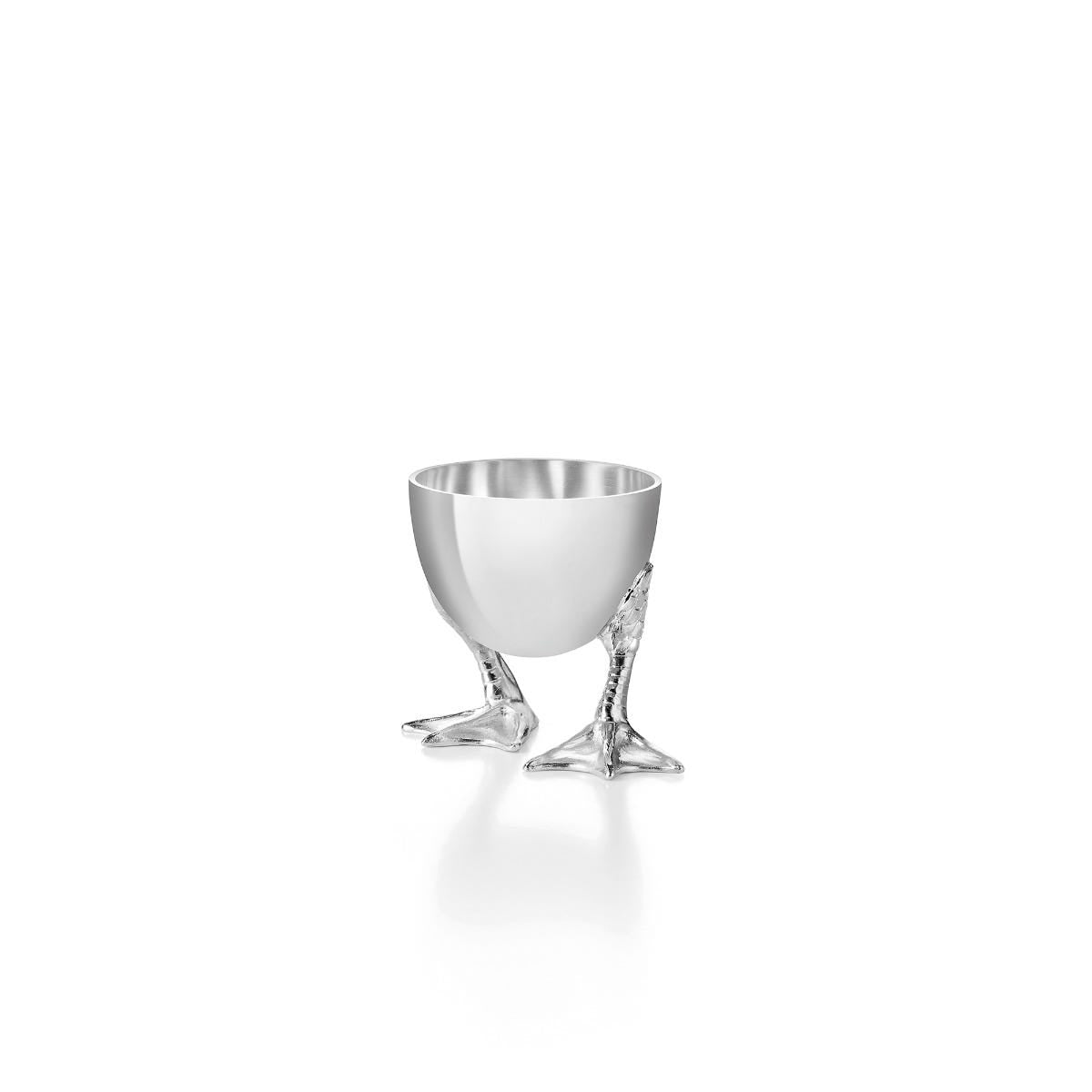 Duck Feet Egg Cup in Sterling Silver