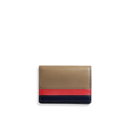 Hanover Bi-colour Folding Card Holder in Saddle Leather