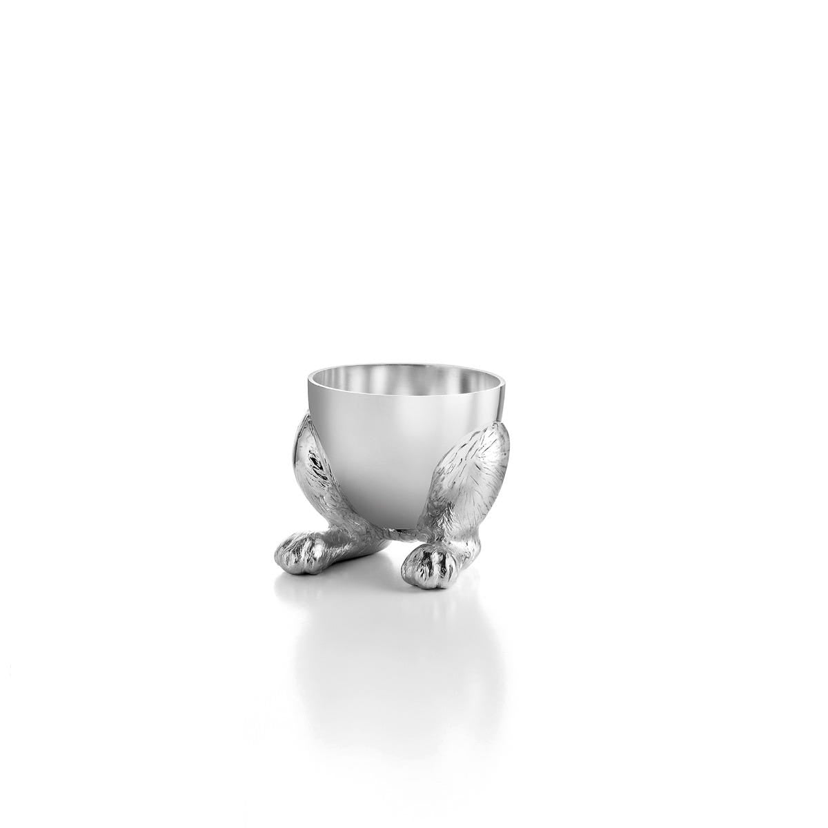 Rabbit Egg Cup in Sterling Silver