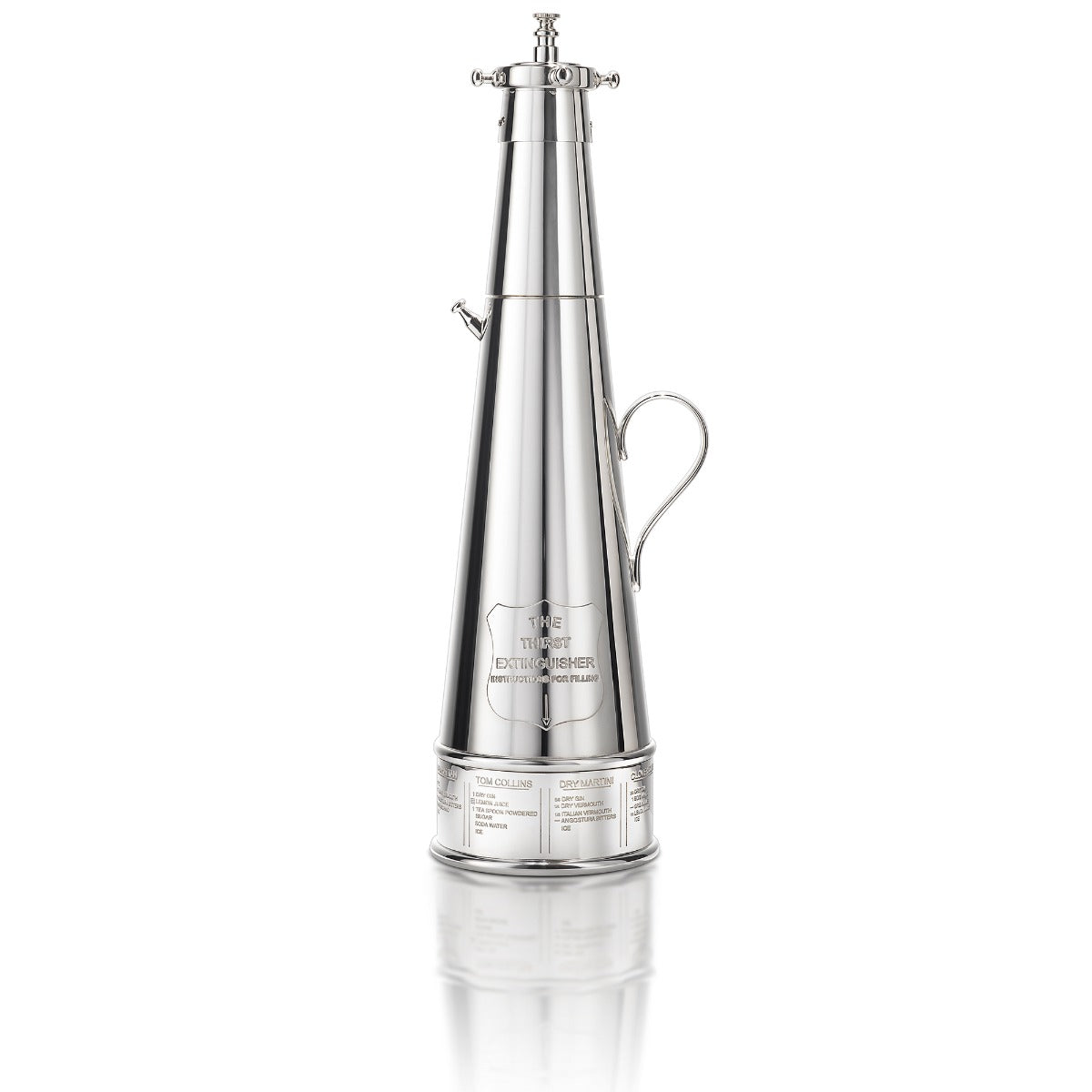 Thirst Extinguisher Cocktail Shaker in Sterling Silver